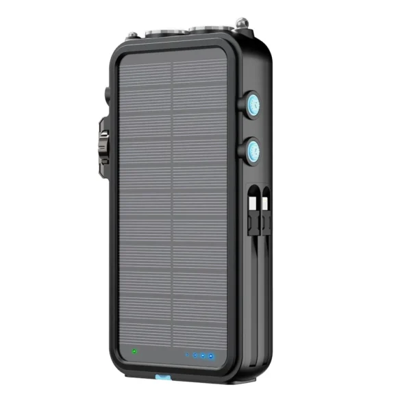 پاوربانک خورشیدی 16000 و اسپیکر بلوتوث Powerology 16000mAh Solar PP049 توان 20 وات