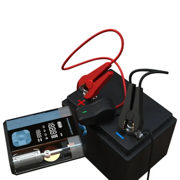 جامپ استارتر و پمپ باد پاورولوژی Powerology 3-In-1 Jump Starter & Tire Inflator 11 Powerology 3 In 1 Jump Starter Tire Inflator5
