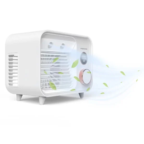 پنکه مهپاش رومیزی پرودو مدل Porodo Lifestyle Mini Mist Fan Desktop Air Cooler PDF853WH